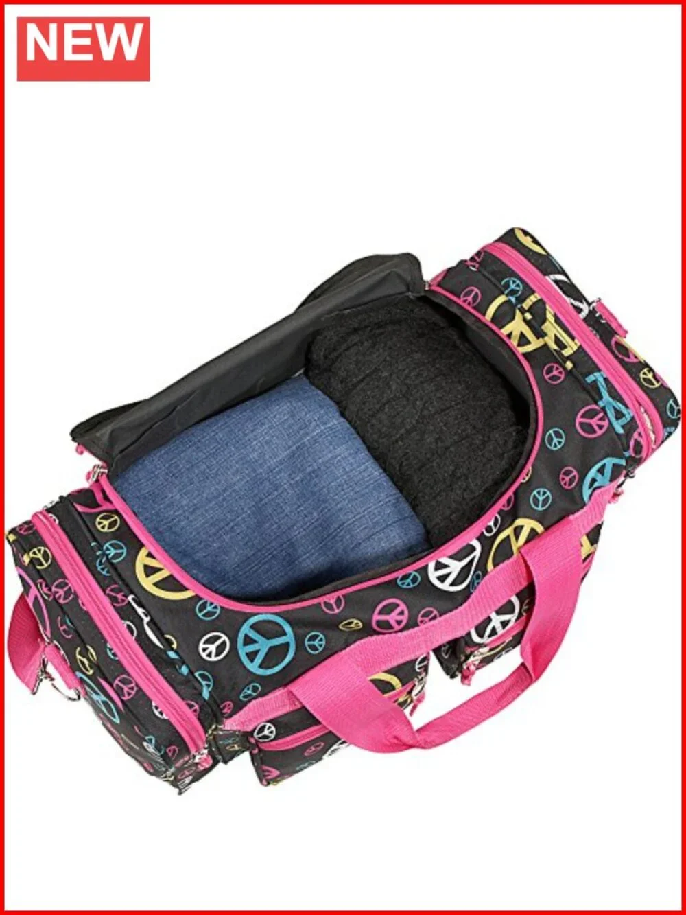 Heavy Duty Polyester Duffel Bag with Zippered Compartments